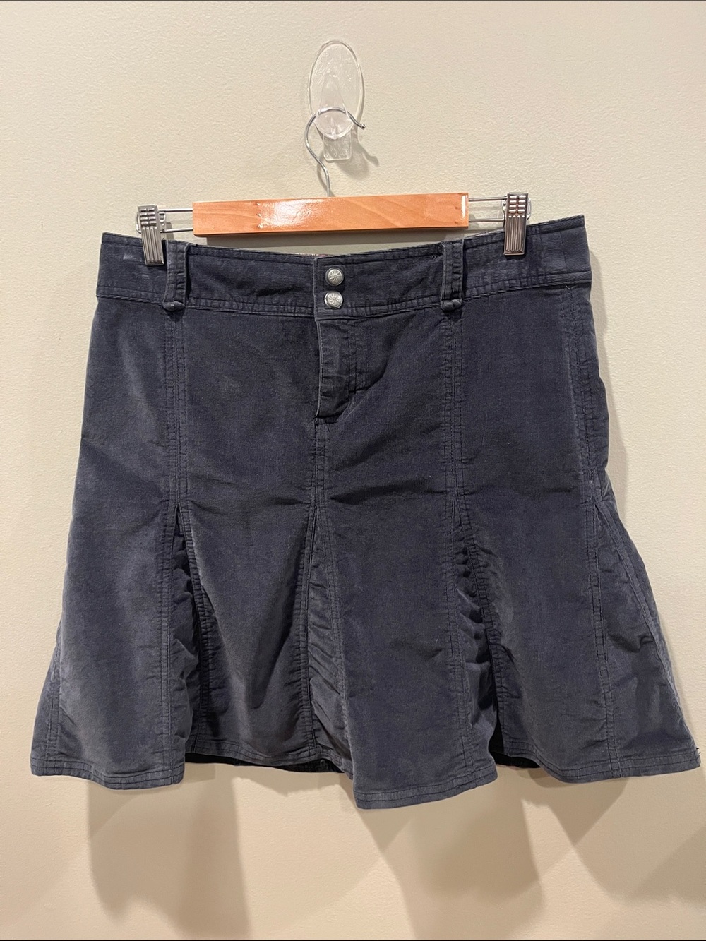 Athleta Whenever Gray Corduroy Skirt
